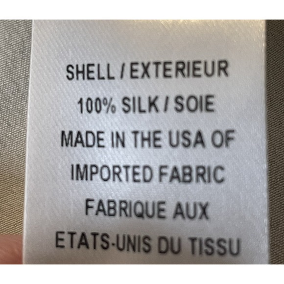 Milly of New York Silk Button Blouse Sz 10 Ivory Ruffles Front Tie Gossip Girls - Picture 10 of 13